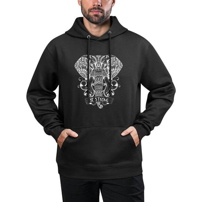 Elephant Face His Greatest Energy Mandala Easy Care Hoodie