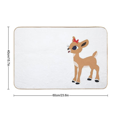Classic Clarice The Reindeer, Christmas © GraphicLoveShop  Toxin-Free Bath Mat