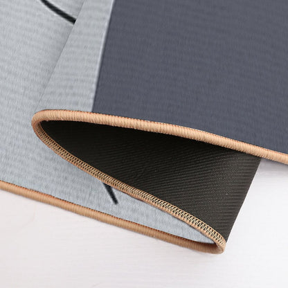 Abstract - Go with The Flow 3 in Blue  Absorbent Bath Mat