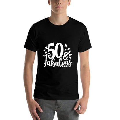 Womens 50 &amp; Fabulous, 50th Birthday Party, Happy 50th Birthday  Stretchy T-Shirt