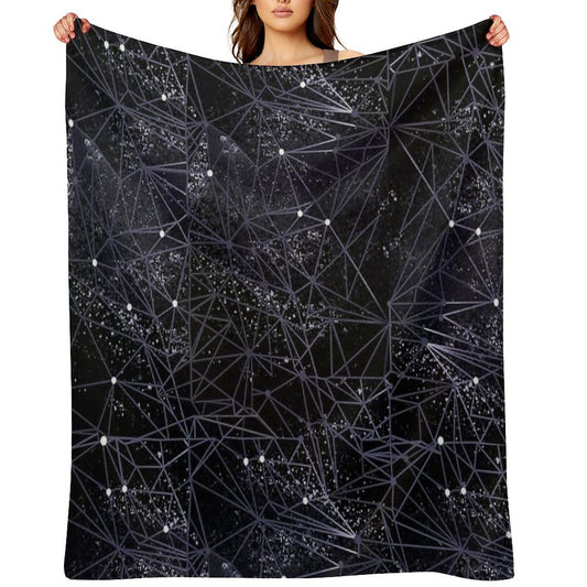 Geometry of Space Easy Care Throw Blanket