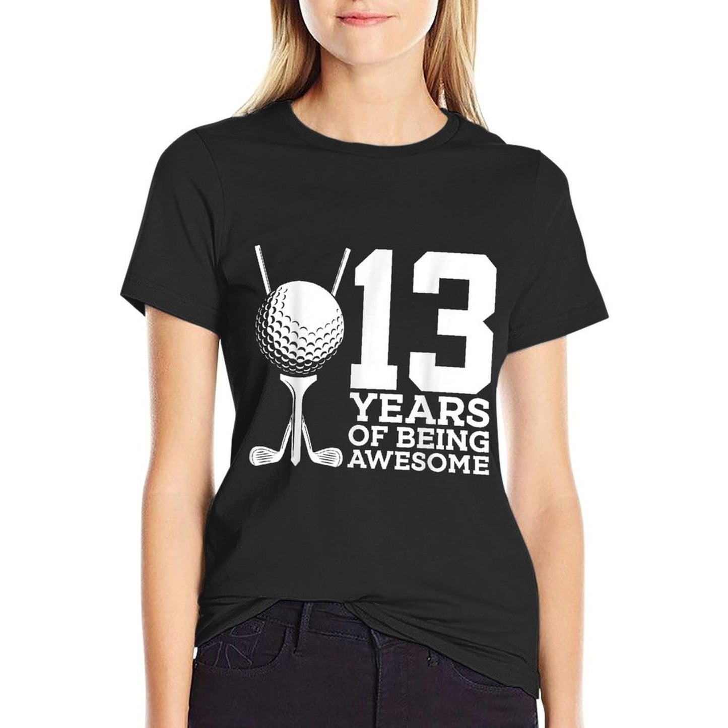 13 YEARS OF BEING AWESOME GOLF 13TH BIRTHDAY  Cotton T-Shirt