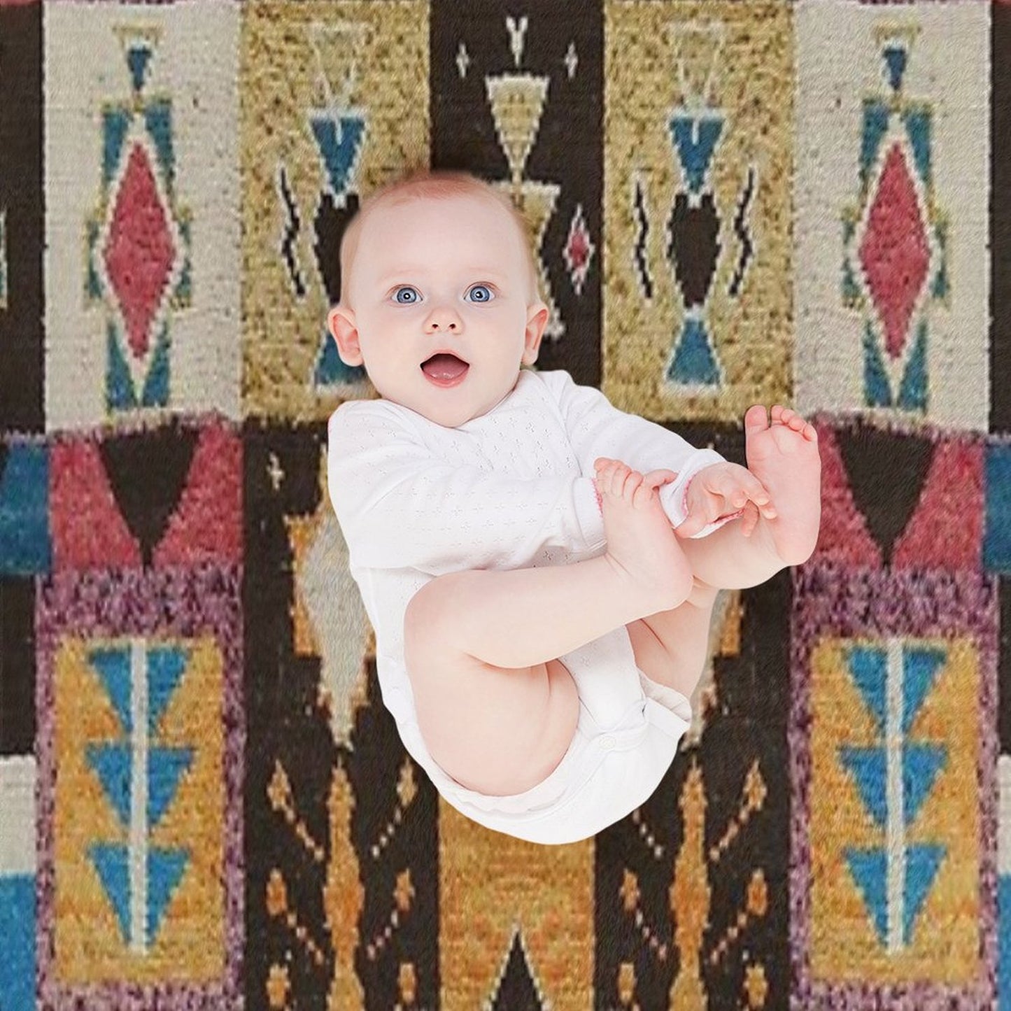 Moroccan Heritage Pattern Carpet All-season Throw Blanket