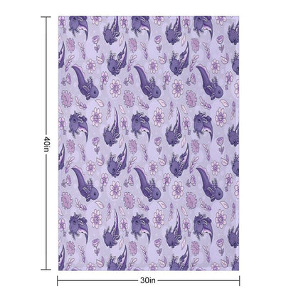 Floral Speckled Axolotl Pattern - Winter Edition Multi-functional Throw Blanket