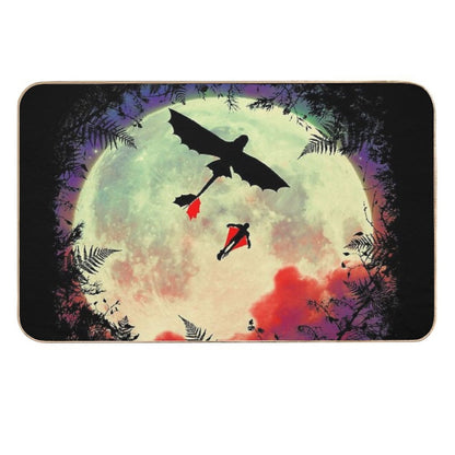 Dragon Moon  Repositionable Bath Mat