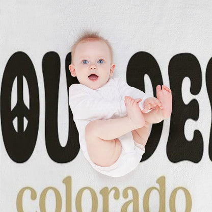Boulder, CO Plush Throw Blanket