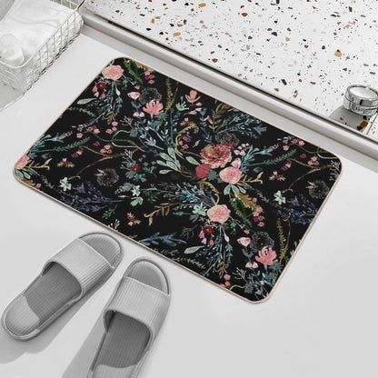 Midnight Floral  Stain-Proof Bath Mat