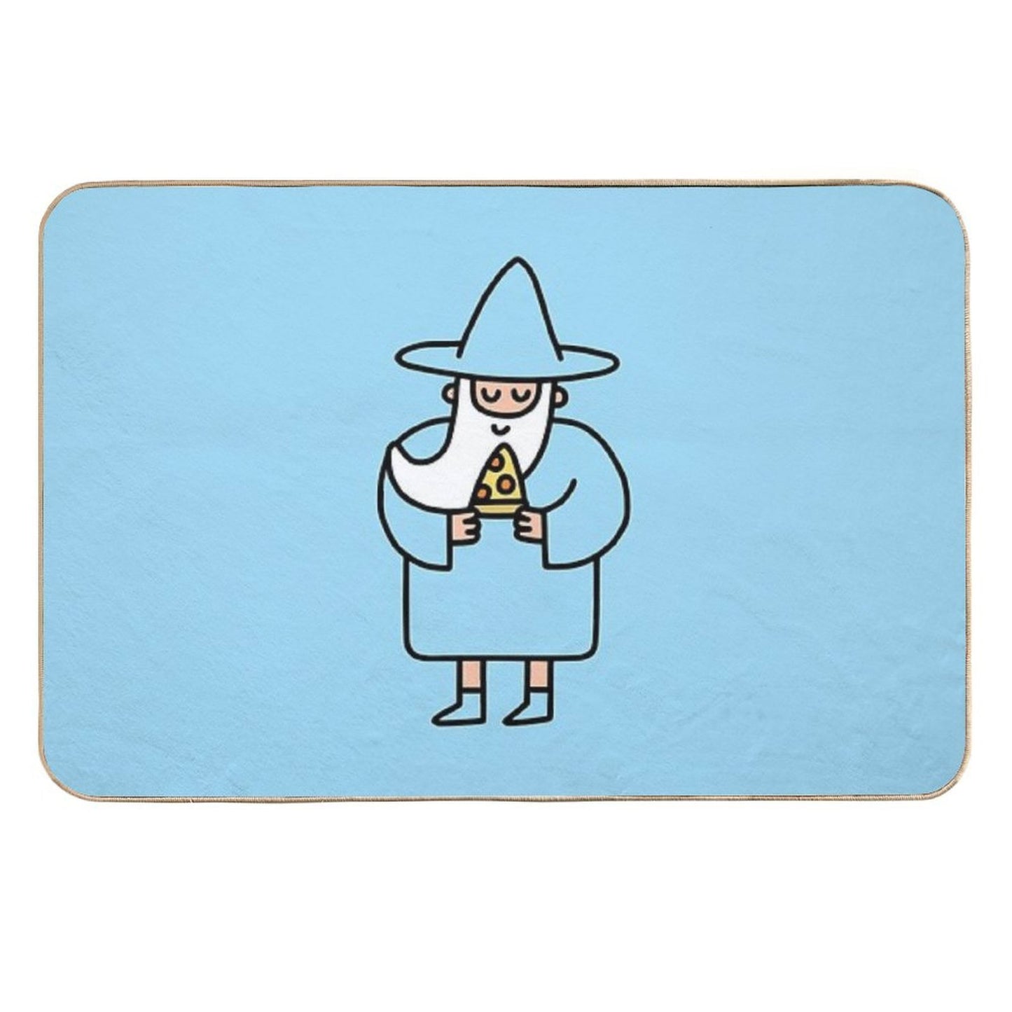 Wizard Pizza  Easy To Clean Bath Mat