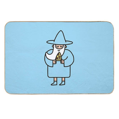 Wizard Pizza  Easy To Clean Bath Mat