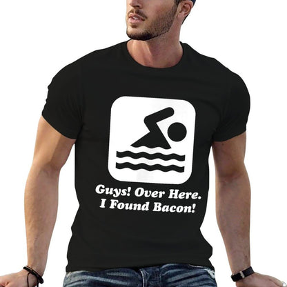 Funny Swimmer Over Here I Found Bacon  Breathable T-Shirt