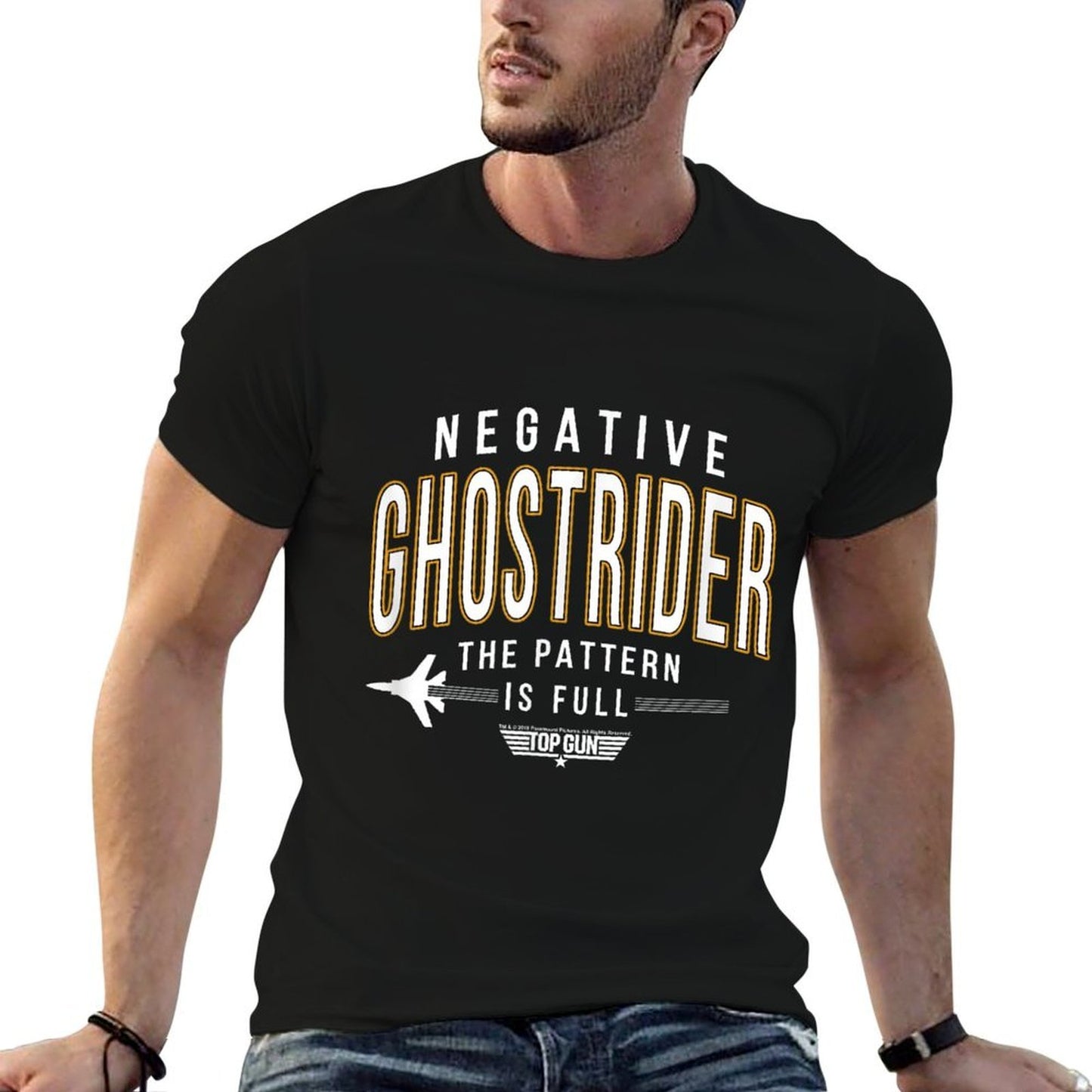 Top Gun Negative Ghostrider Pattern Is Full Text  Vintage-inspired T-Shirt