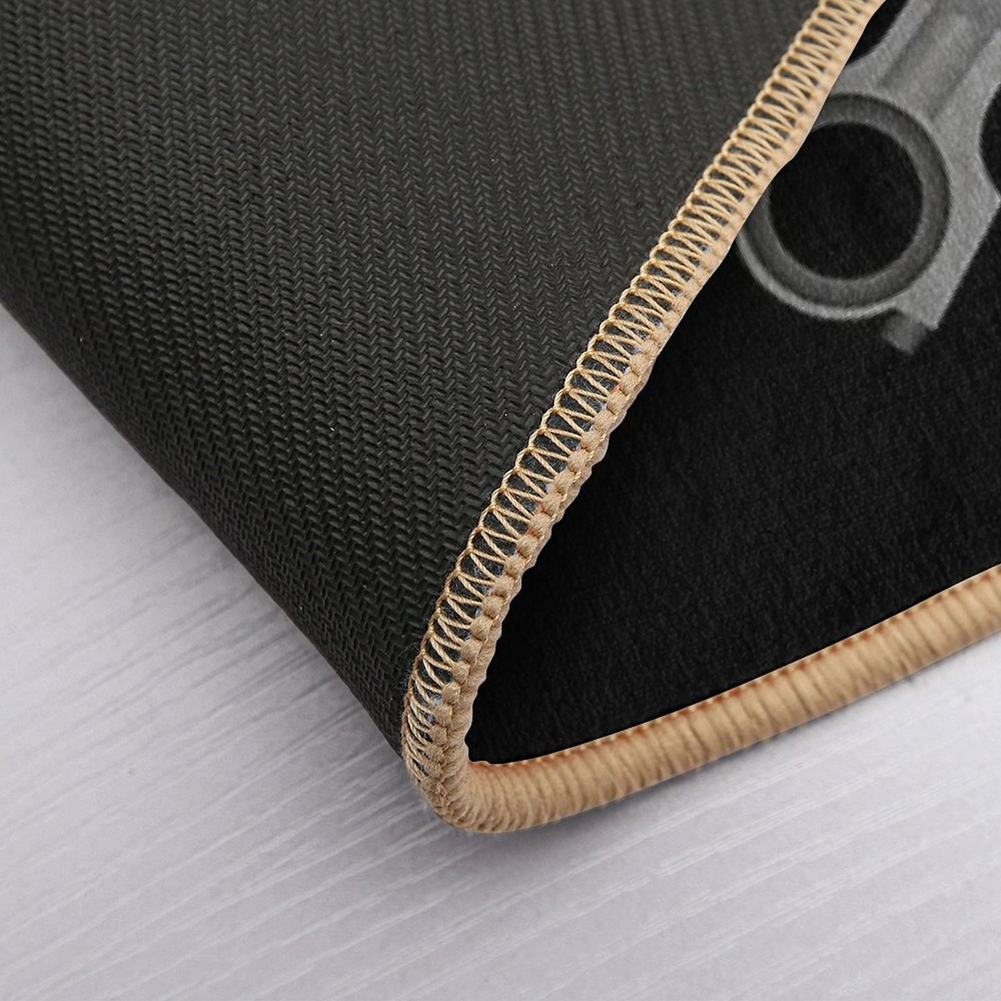 Supercharge Engine Piston with Skul  Absorbent Bath Mat