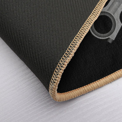 Supercharge Engine Piston with Skul  Absorbent Bath Mat