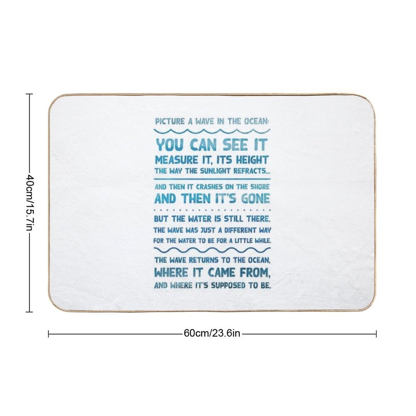 The Good Place - Picture A Wave  Easy Maintenance Bath Mat