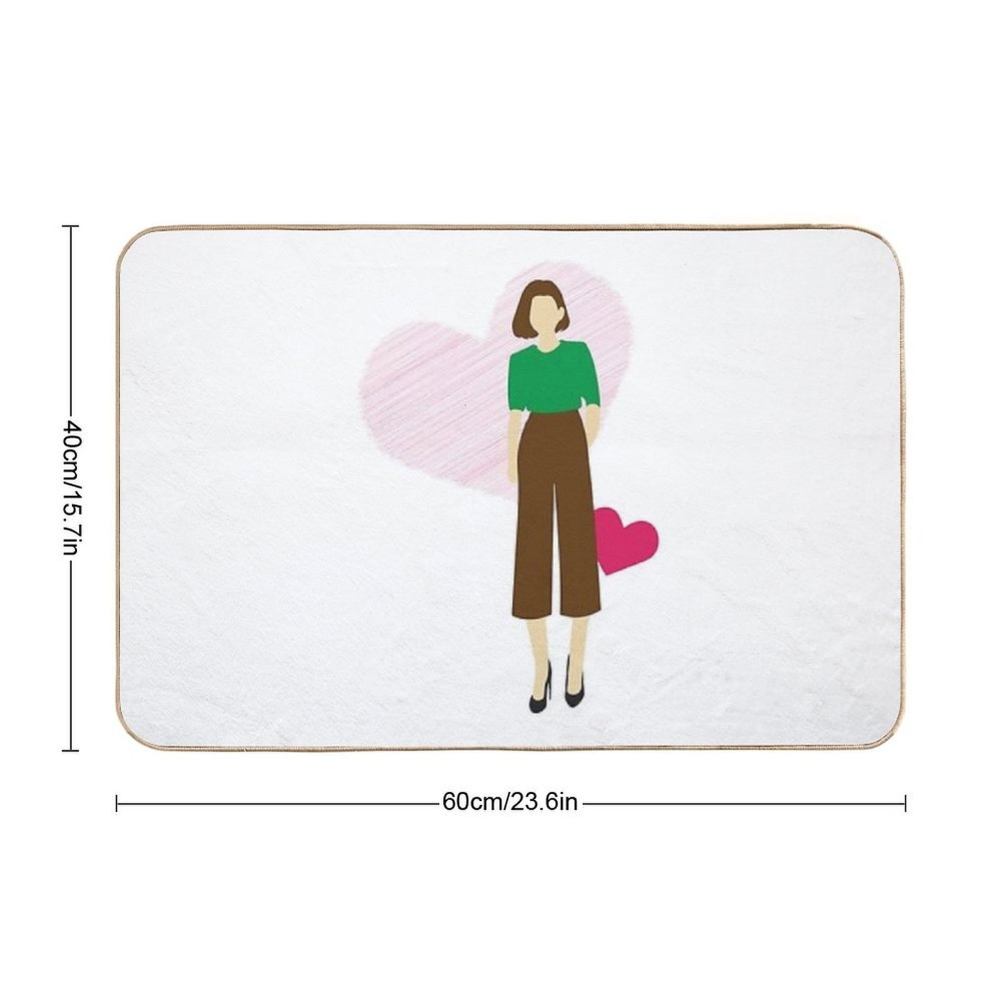 Designer Girly Wear T Shirt Design for Girls Durable Bath Mat