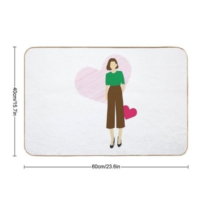 Designer Girly Wear T Shirt Design for Girls Durable Bath Mat