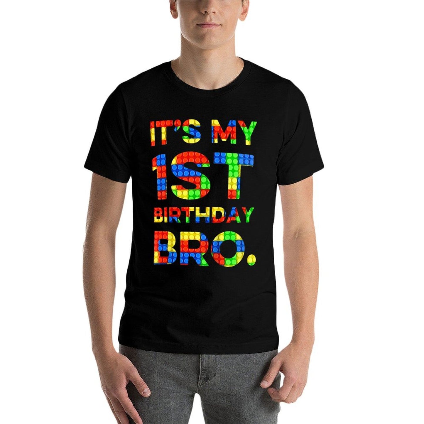 Kids Kids Cute 1st Birthday Shirt 1 Year Old Block Building Boys  Quick-drying T-Shirt