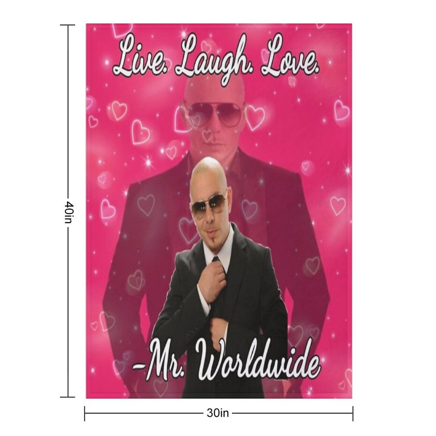 Mr Worldwide Live. Laugh. Love. Premium Throw Blanket