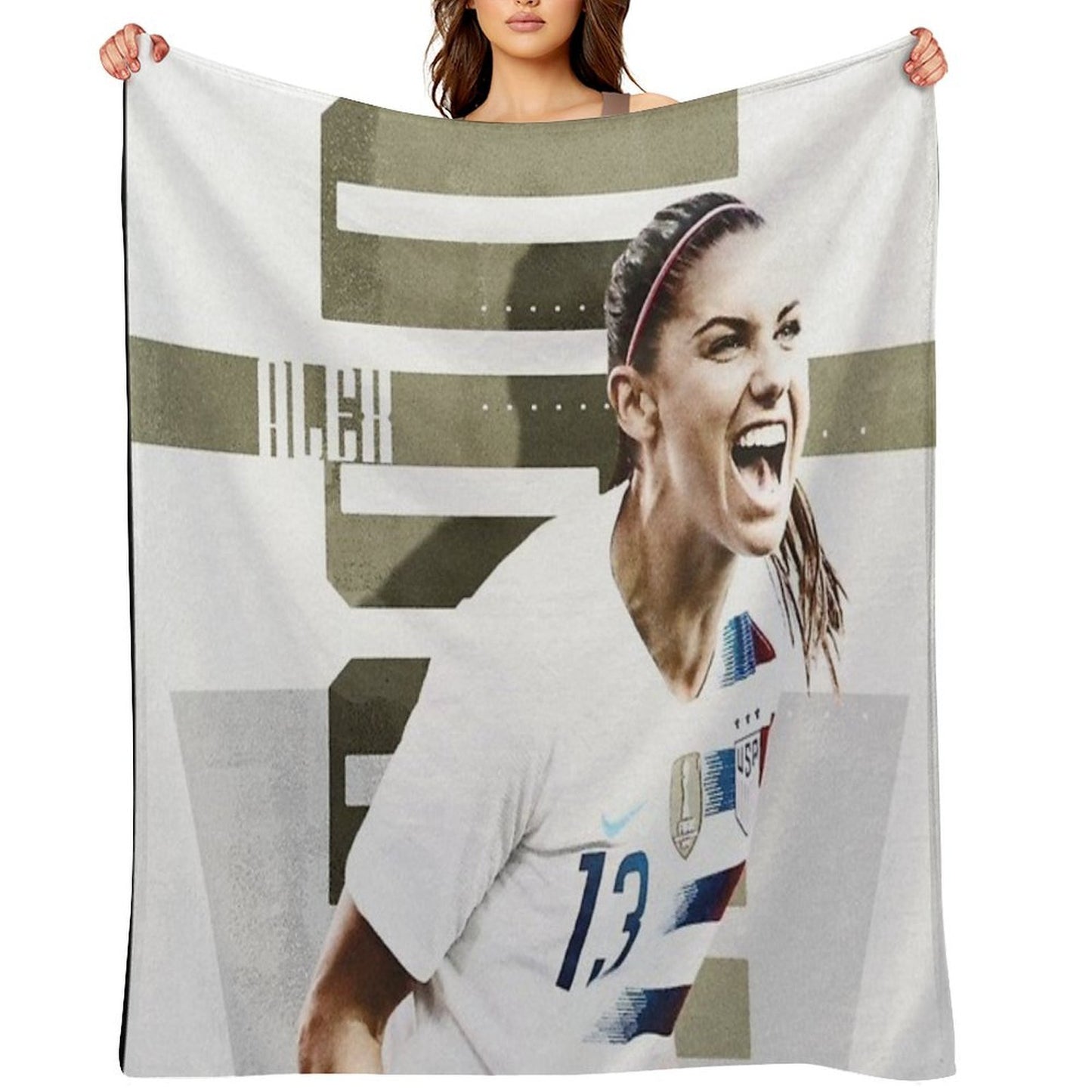 Alex Morgan   Wallpaper Easy Care Throw Blanket