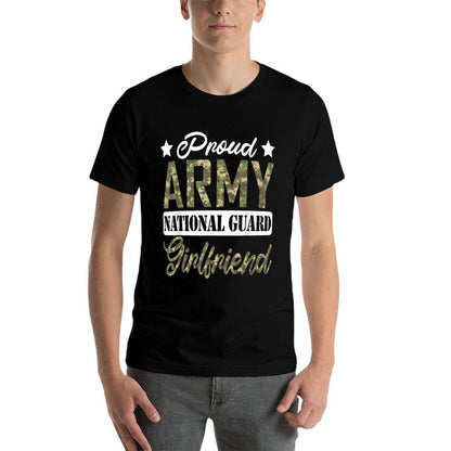 Proud Army National Guard GirlFriend Military Family Veteran  Stretchy T-Shirt