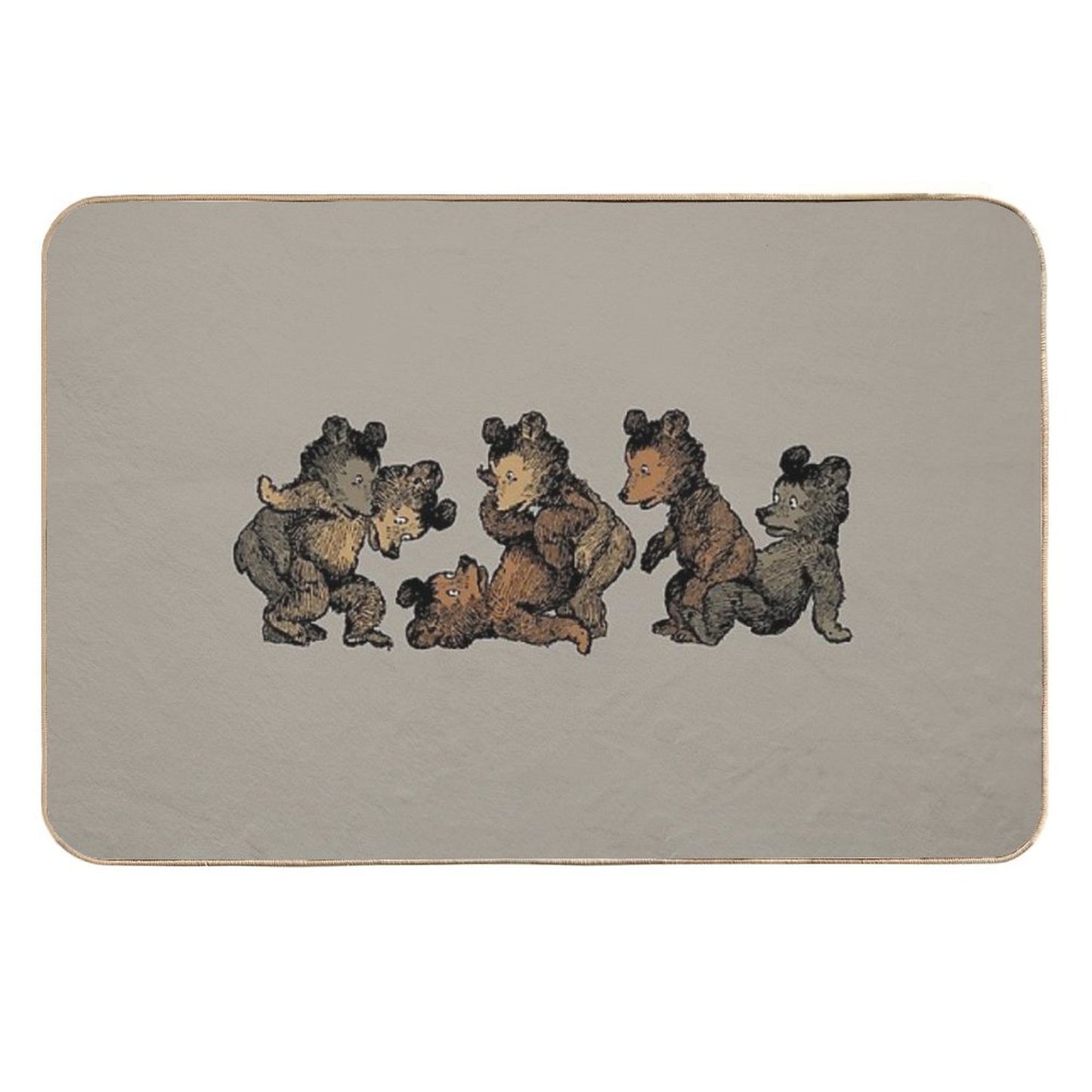 Cubs Playing  Anti-Trip Bath Mat