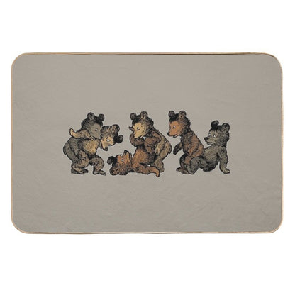 Cubs Playing  Anti-Trip Bath Mat