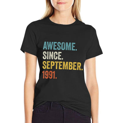 Awesome Since September 1991 30th Birthday  Relaxed-fit T-Shirt