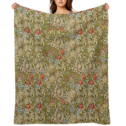 Golden Lilies All-season Throw Blanket
