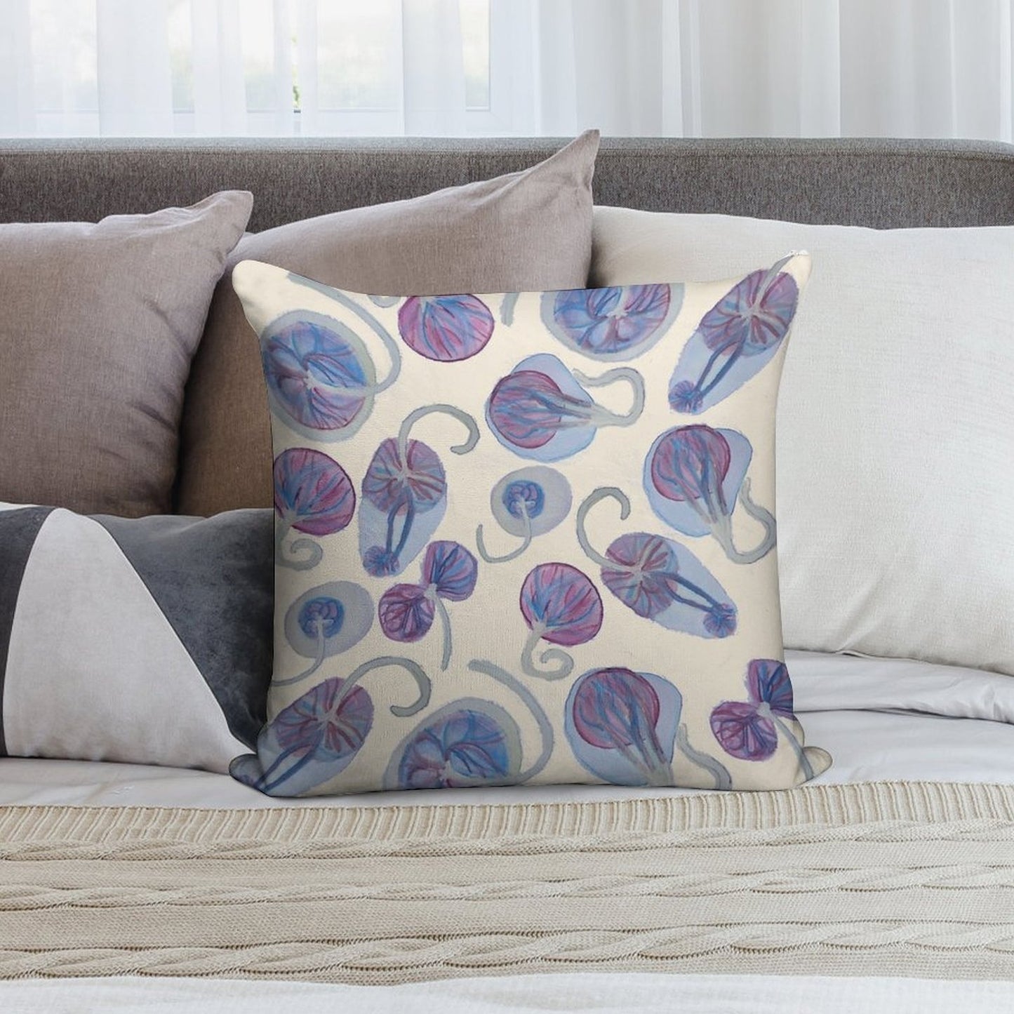 Funky Placenta Print Soft Multiple Sizes Throw Pillow