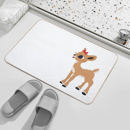 Classic Clarice The Reindeer, Christmas © GraphicLoveShop  Toxin-Free Bath Mat