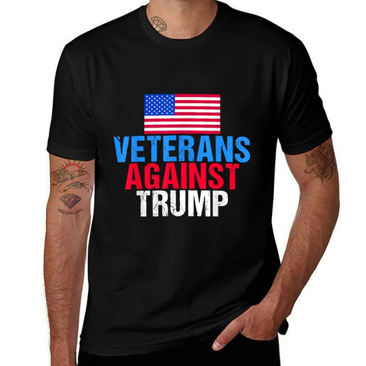 Veterans Against Trump American Vintage Patriot Saying  High-quality Stitching T-Shirt