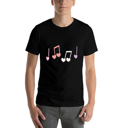 Music Heart Music Note Funny Musician Kids Girls Music  Easy-care T-Shirt