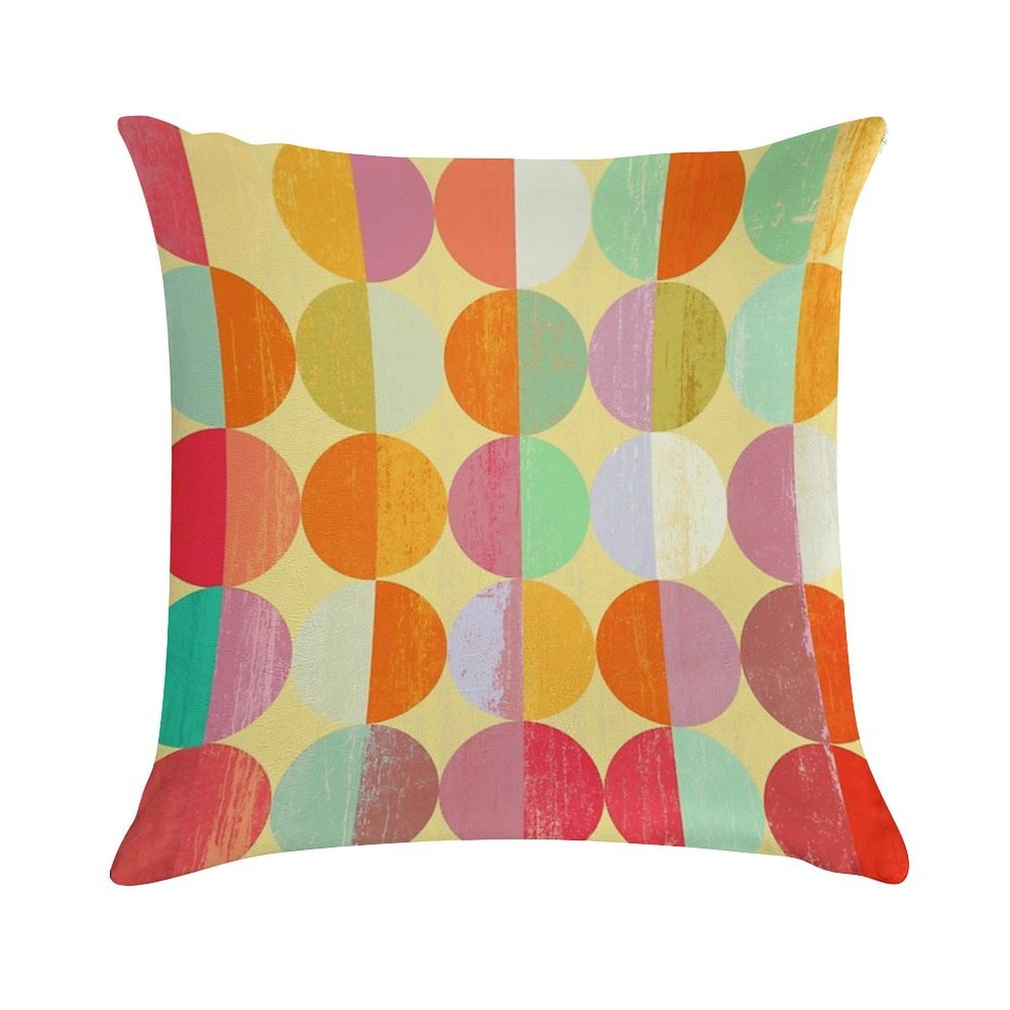 Sunrise Soft Short Plush Fabric Throw Pillow