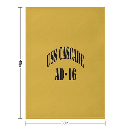 USS CASCADE (AD-16) SHIP'S STORE Travel-friendly Throw Blanket