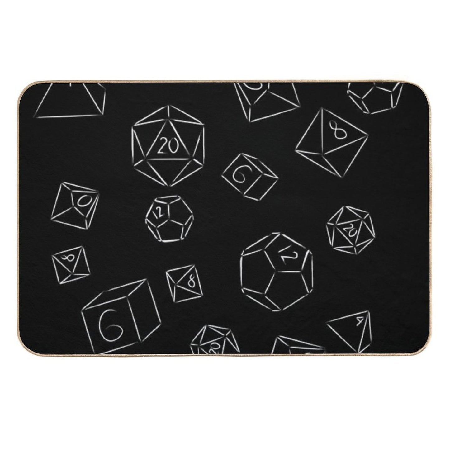 Minimalist Dice  Easy To Clean Bath Mat