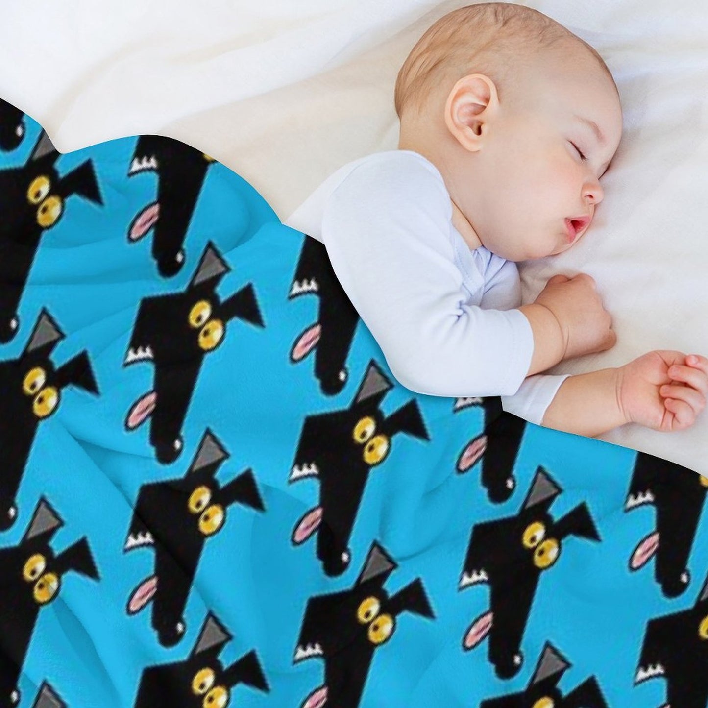 Seamless Derp Blue Wrinkle-free Throw Blanket