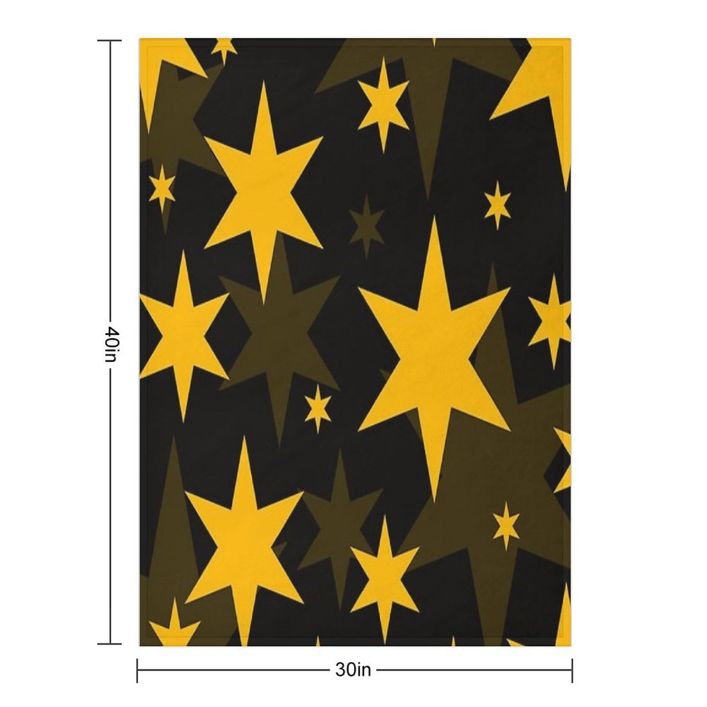 Retro Pop Art Yellow Star Pattern Premium Throw Blanket