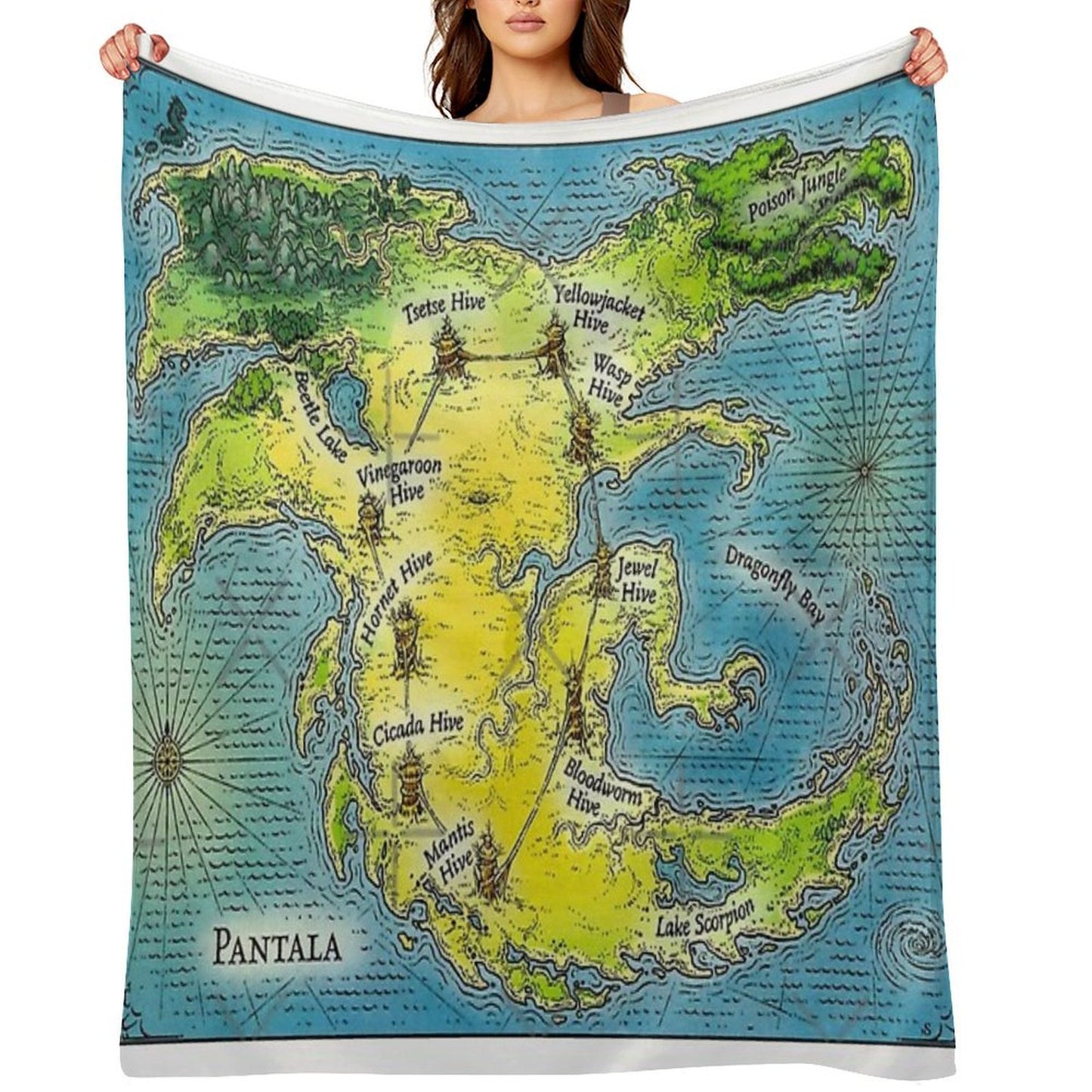 Maps Poster Metal Print Tapestry Throw Blanket  Poster Compact Throw Blanket