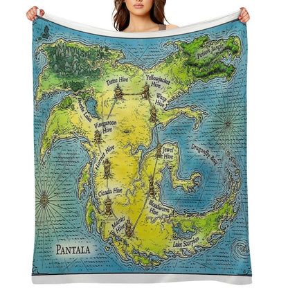 Maps Poster Metal Print Tapestry Throw Blanket  Poster Compact Throw Blanket