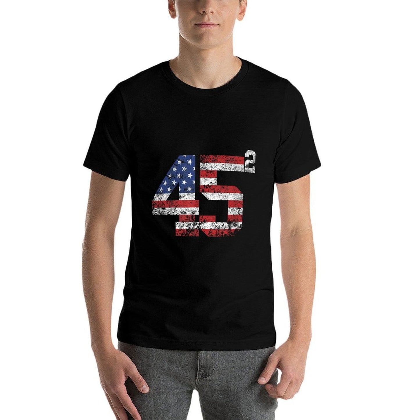 Trump 2024 45 Squared Second Term USA Vintage  Tagless Design T-Shirt