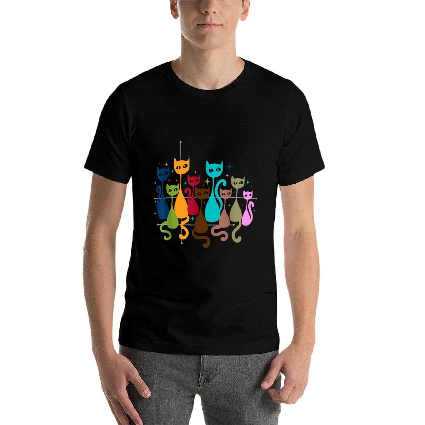 Classic Art Kitten Lover Vintage Artwork Cute Cat  Graphic-printed T-Shirt