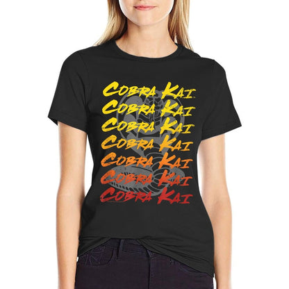 Cobra Kai Repeating Ombre Logo TV Show  Breathable T-Shirt