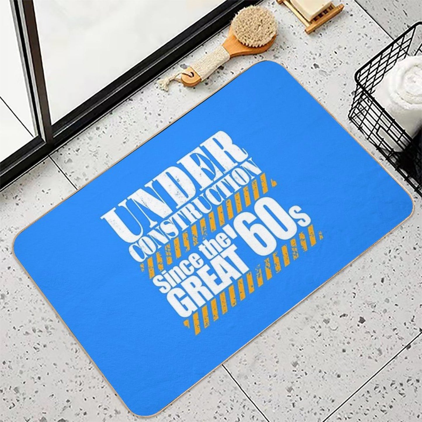 Under Construction Since The Great '60s  Slip-Resistant Bath Mat