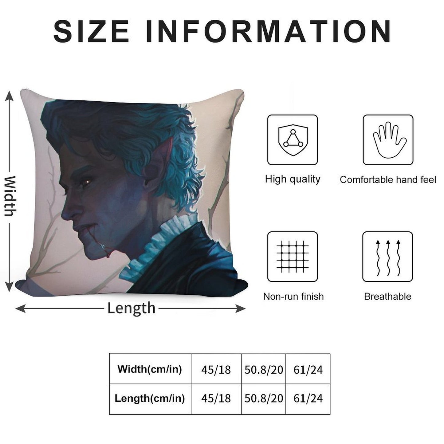 Astarion Soft High-Density Material Throw Pillow