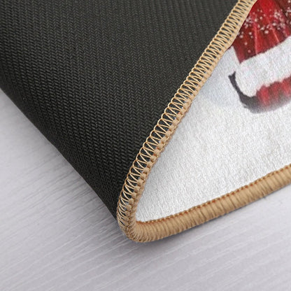 Retro Irving Berlins White Christmas  Easy Maintenance Bath Mat