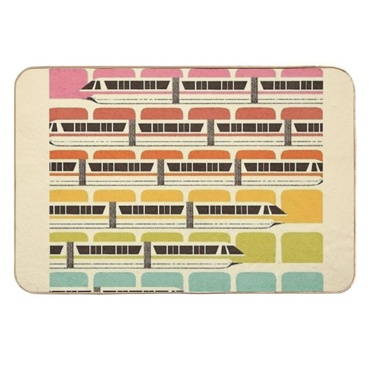 Retro WDW Monorail  Odorless Bath Mat