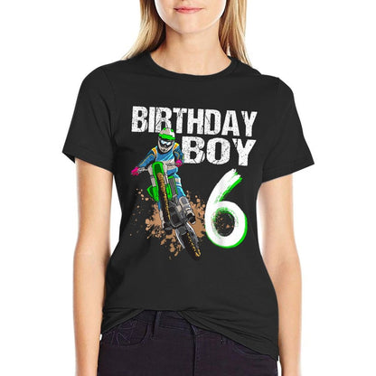 Dirtbike Motocross MX - Borthday Boy 6 Th Birthday Toddler  Breathable T-Shirt