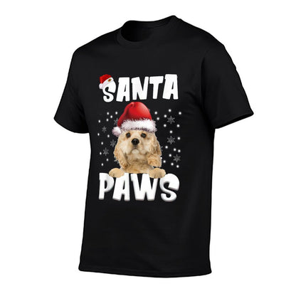 Funny American Cocker Spaniel Christmas Lights Tree Dog Men Women  Moisture-wicking T-Shirt