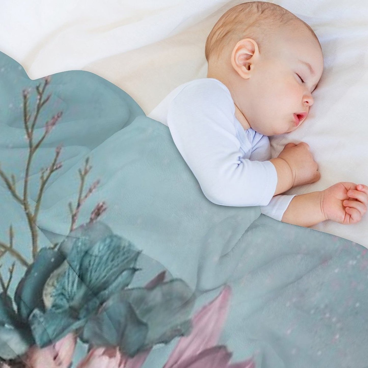 Flower Power, Salty Eco-conscious Throw Blanket