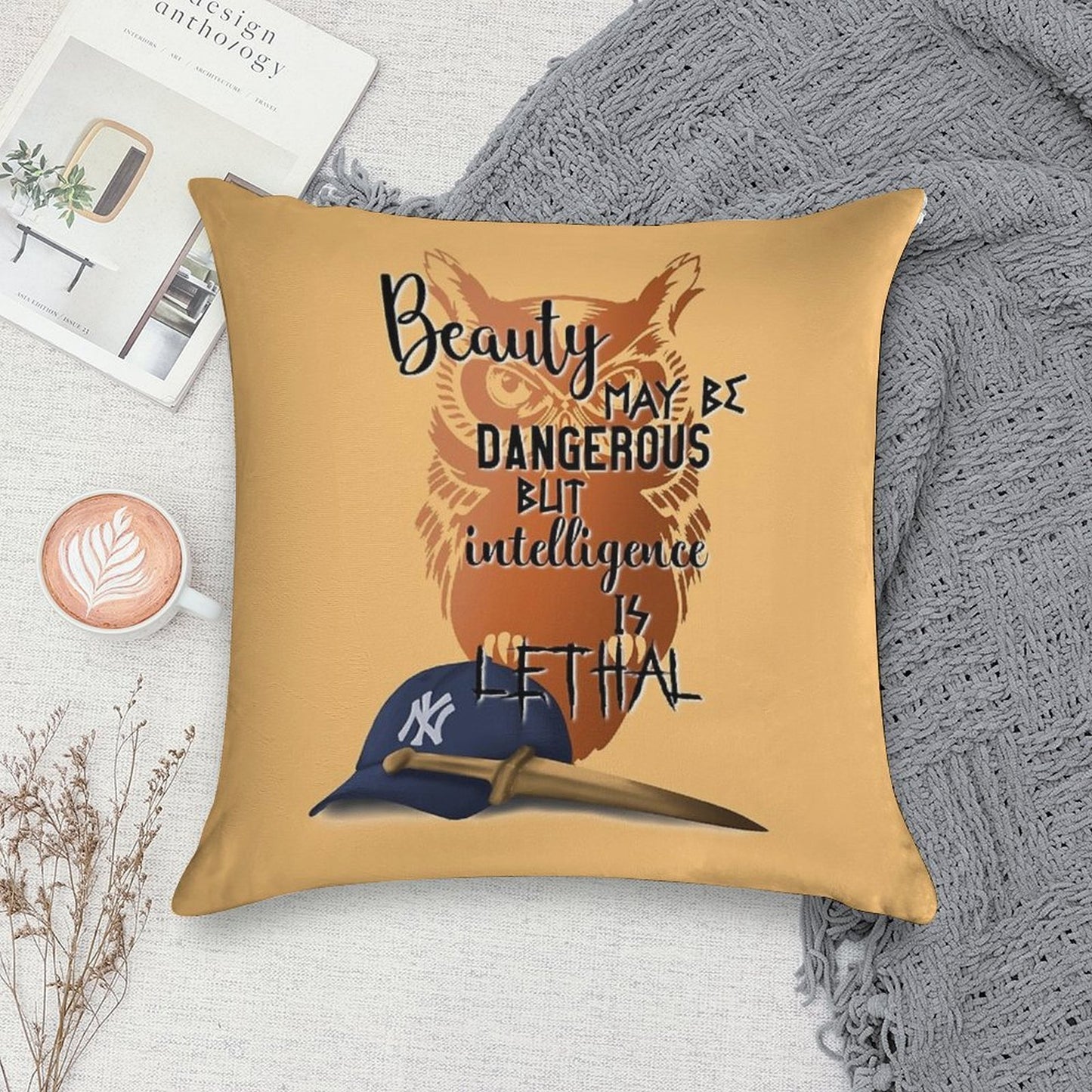 Intelligence Is Lethal - Percy Jackson Quotes Soft Reinforced Edging Throw Pillow